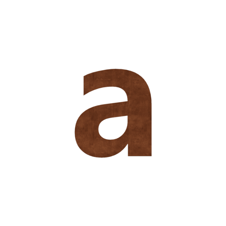 Număr de casă din oțel corten a - 50 cm