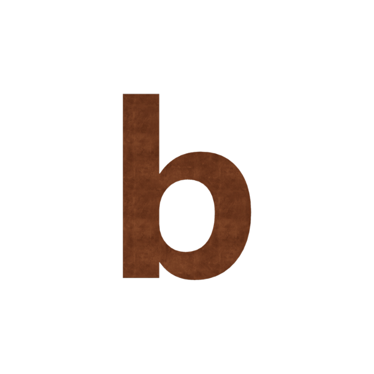 Număr de casă din oțel corten b - 22 cm