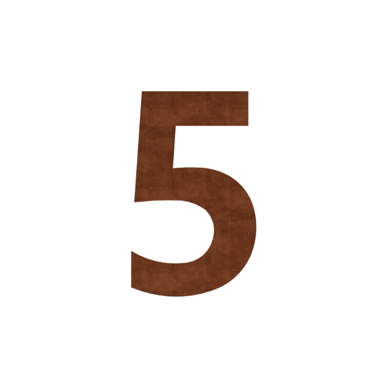 Număr de casă oțel corten (placă) 5 - 15 cm