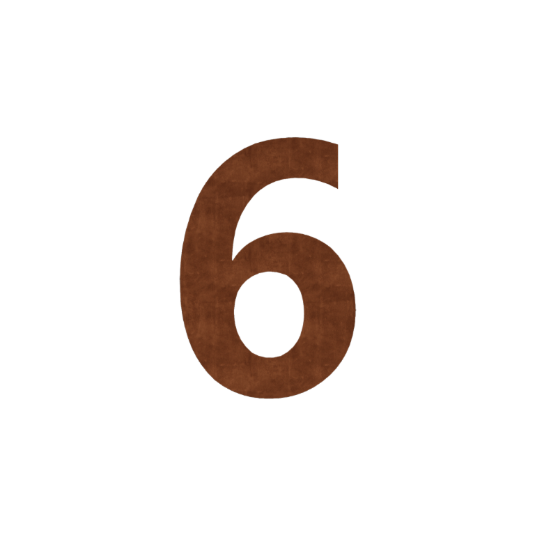 Număr de casă oțel corten (placă) 6 - 15 cm