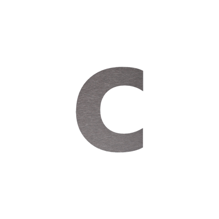Număr de casă din oțel inoxidabil c - 10 cm
