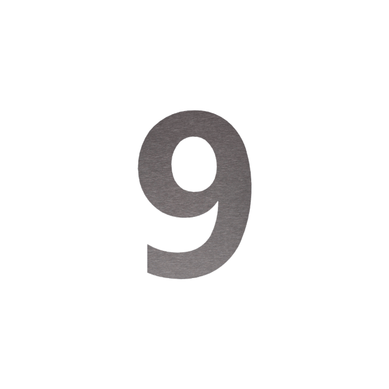 Număr de casă oțel inoxidabil (felie) 9 - 15 cm