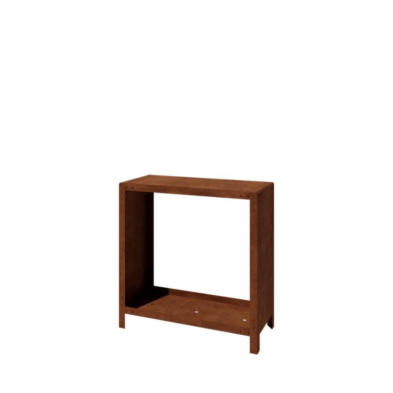 Suport pentru lemne din oțel corten - Indiana - 100 x 40 x 100 cm