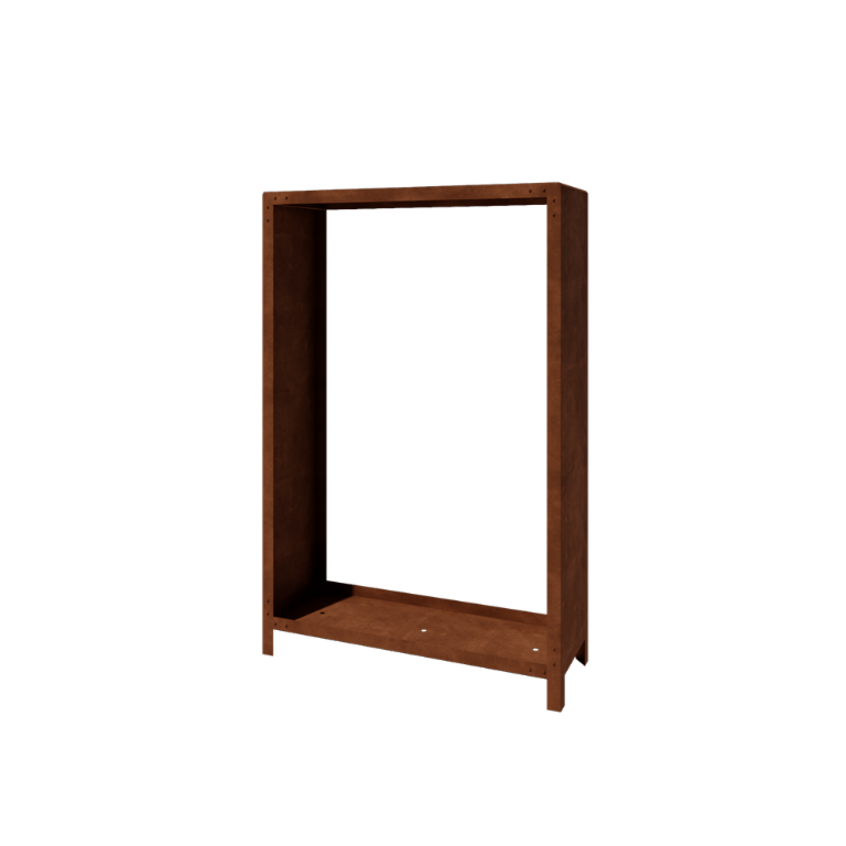 Suport din oțel corten pentru lemne Indiana 180 x 120 x 40 cm