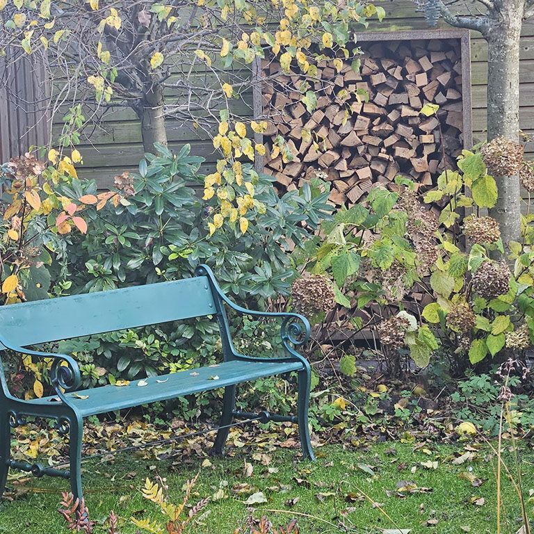 Suport din oțel corten pentru lemne Indiana 180 x 120 x 40 cm