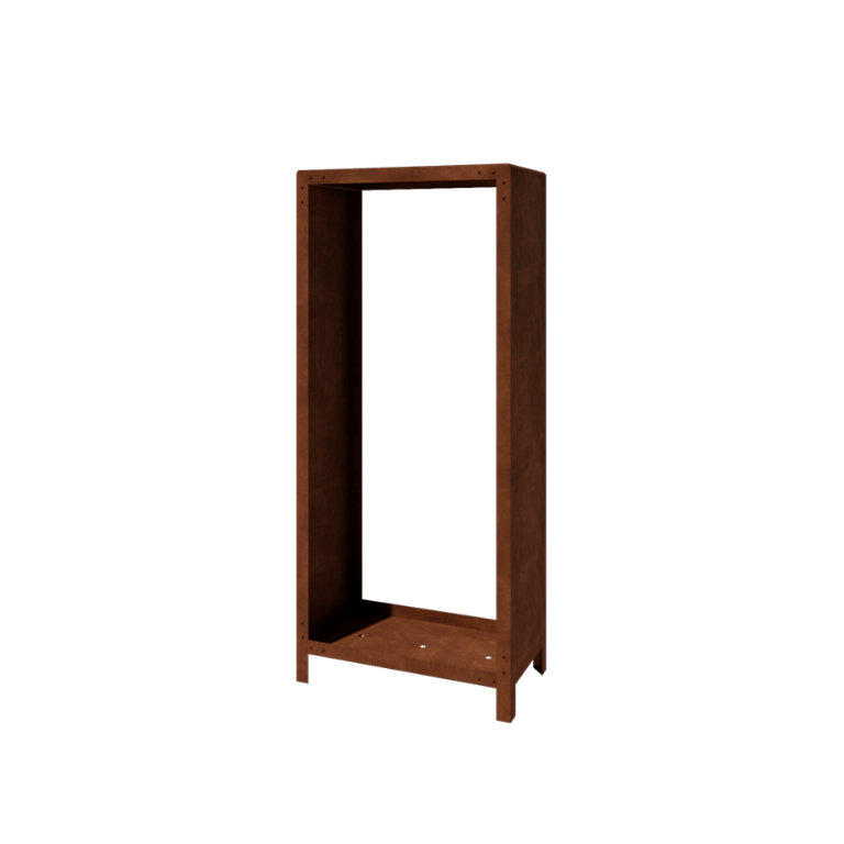 Suport din oțel corten pentru lemne Indiana 180 x 80 x 40 cm