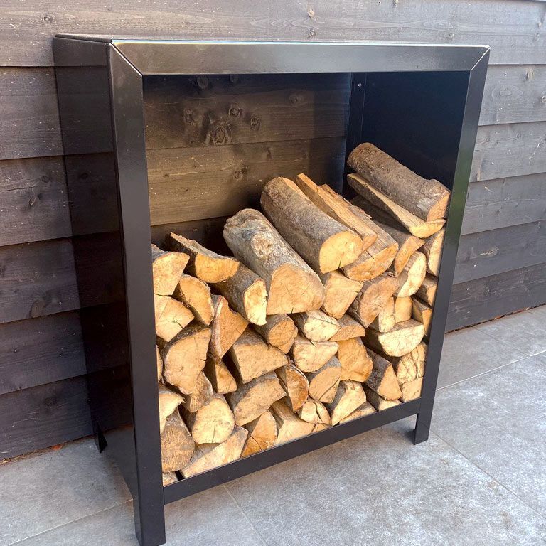 Suport pentru lemne din oțel acoperit cu pulbere Indiana 100 x 80 x 40 cm