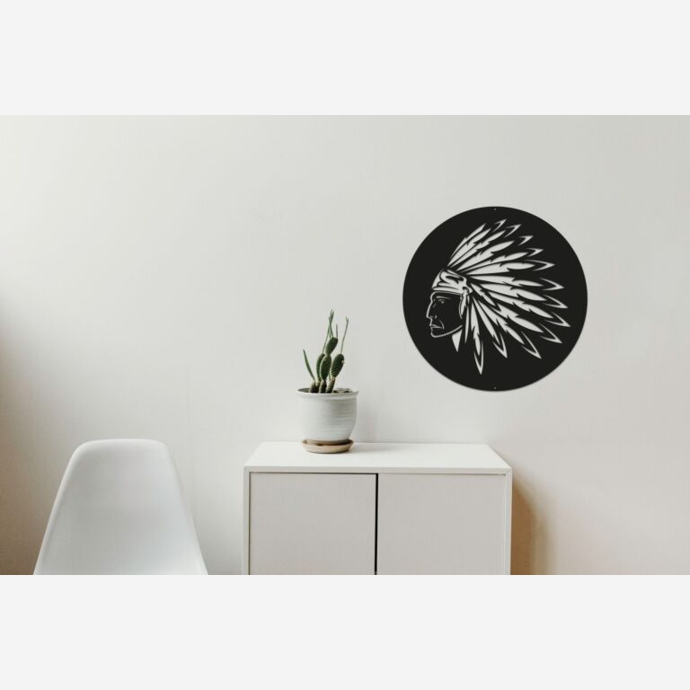 Decor de perete din metal Amerindian
