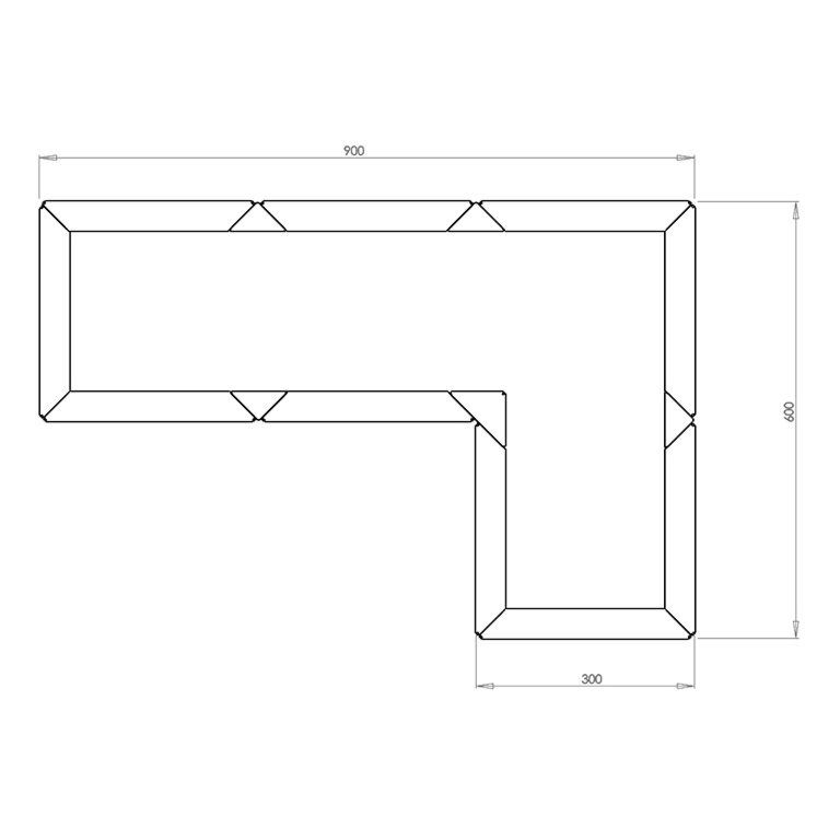 Jardinieră din oțel corten Kansas 30