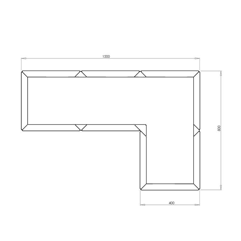Jardinieră din oțel corten Kansas 40