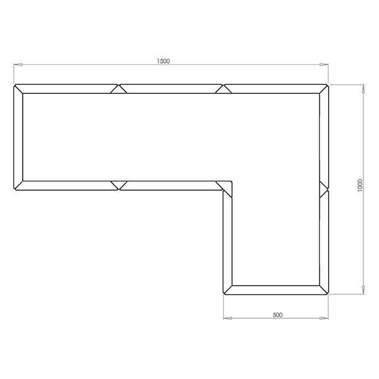 Jardinieră din oțel corten Kansas 50