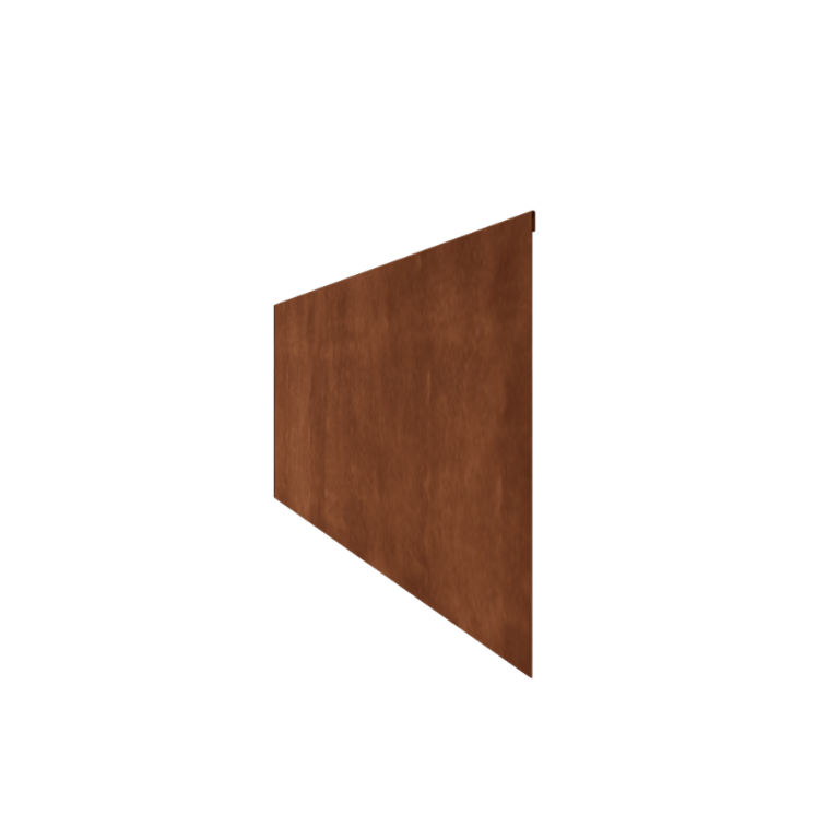 Separator de gazon din oțel corten - Aplatizat - Înălțime 45 cm - 240 cm