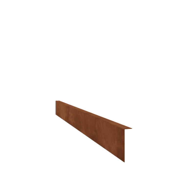 Separator de gazon din oțel corten în unghi 12 cm (lungime 150 cm)