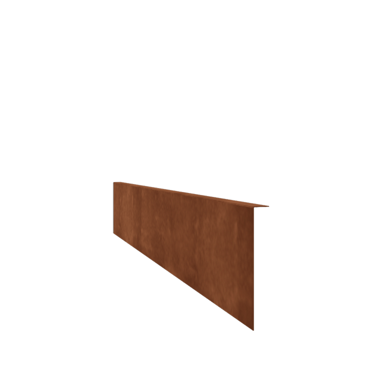 Separator de gazon din oțel corten în unghi 22 cm (lungime 150 cm)