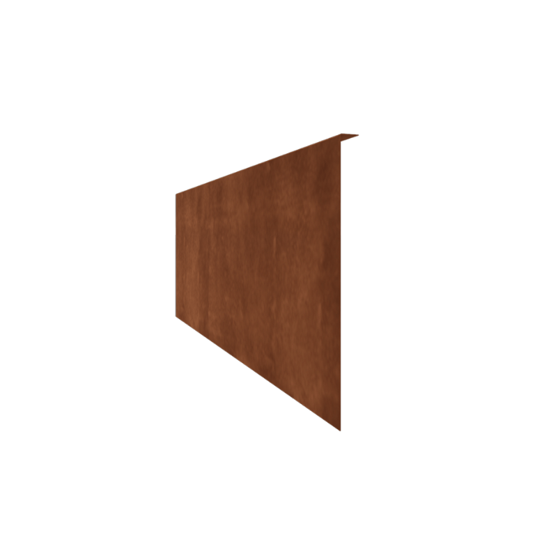 Separator de gazon din oțel corten în unghi 45 cm (lungime 150 cm)
