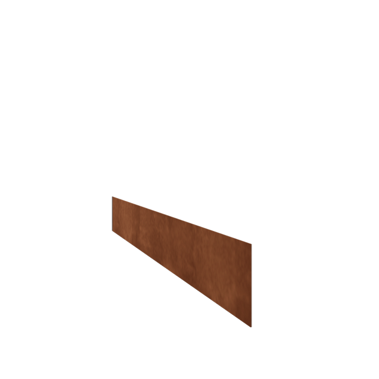 Separator de gazon din oțel corten - Drept - Înălțime 15 cm - 150 cm
