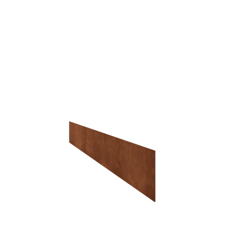Separator de gazon din oțel corten - Drept - Înălțime 15 cm - 240 cm