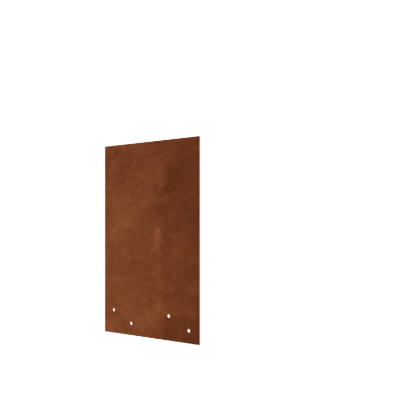 Placă de cuplare formă dreaptă oțel corten înalt 34 - 37,5 cm