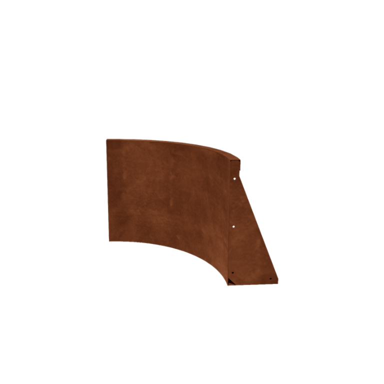 Zid de sprijin din oțel corten - Curbă interioară - 50 x 50 x 50 cm