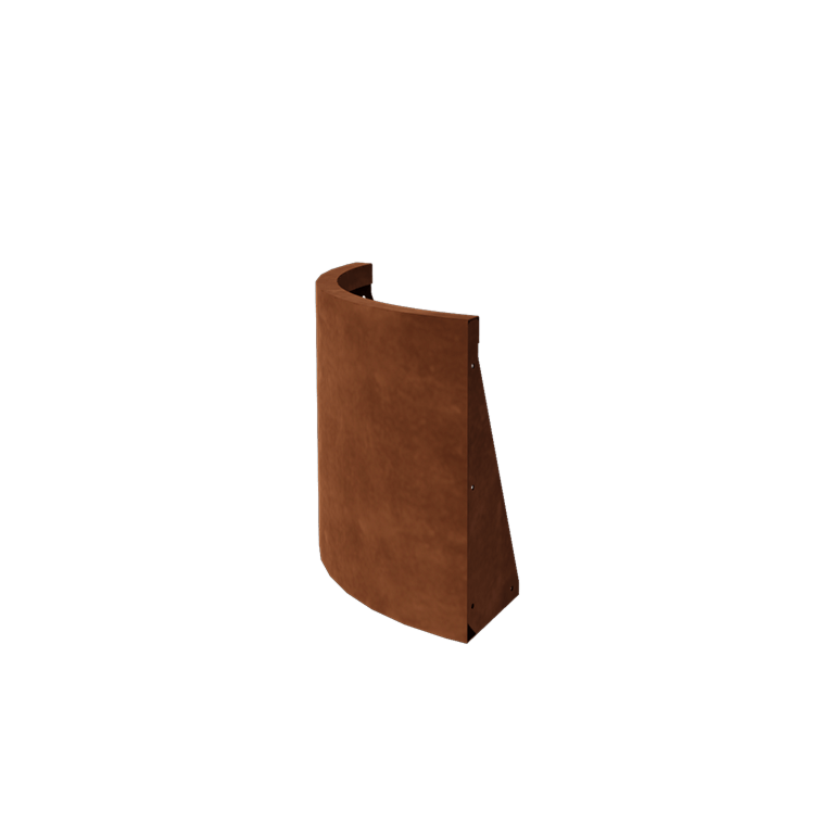 Zid de sprijin din oțel corten - Curbă exterioară - 50 x 50 x 50 cm