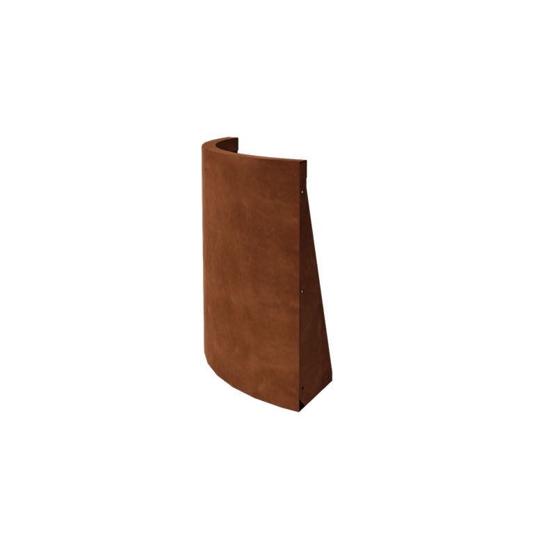 Perete de susținere din oțel corten curbă exterioară 50 x 50 cm (înălțime 60 cm)