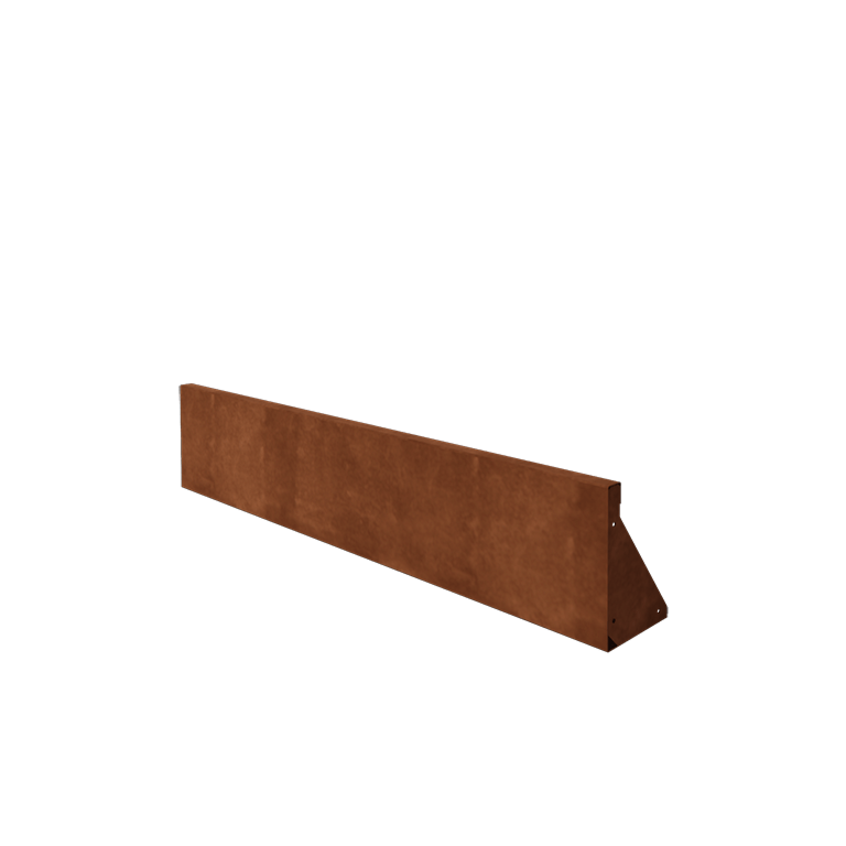 Zid de sprijin din oțel corten - Drept - 150 x 30 cm