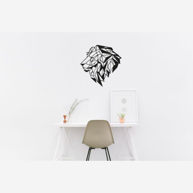 Decor de perete din metal Leu 2.0