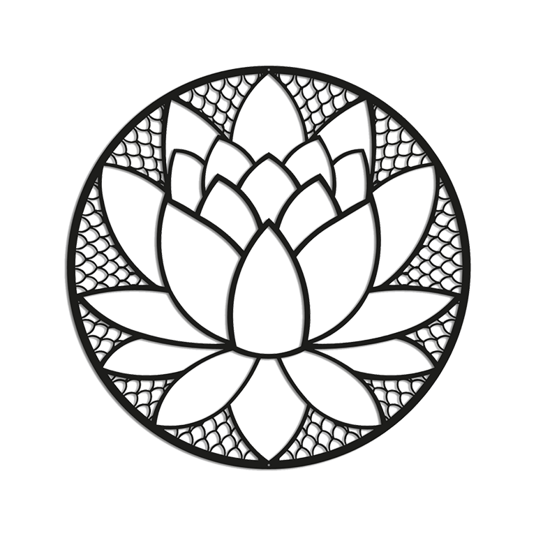 Decor de perete din metal Floare de lotus