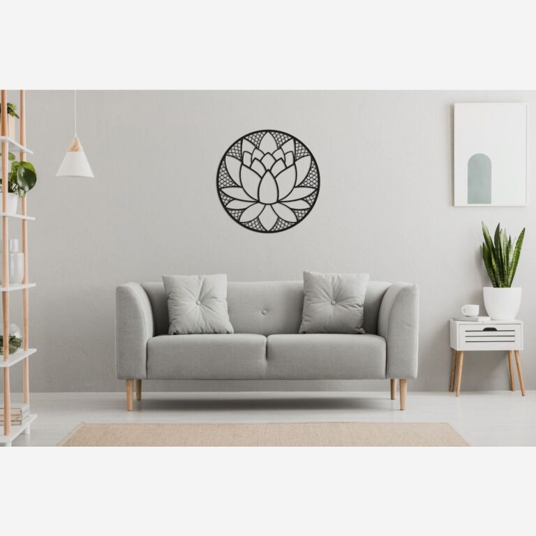 Decor de perete din metal Floare de lotus