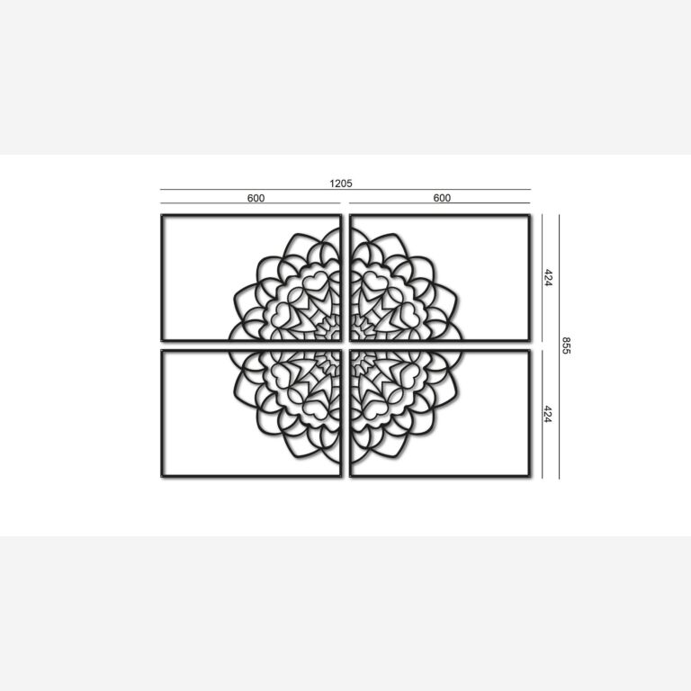 Decorațiune metalică de perete Mandala *OP=OP