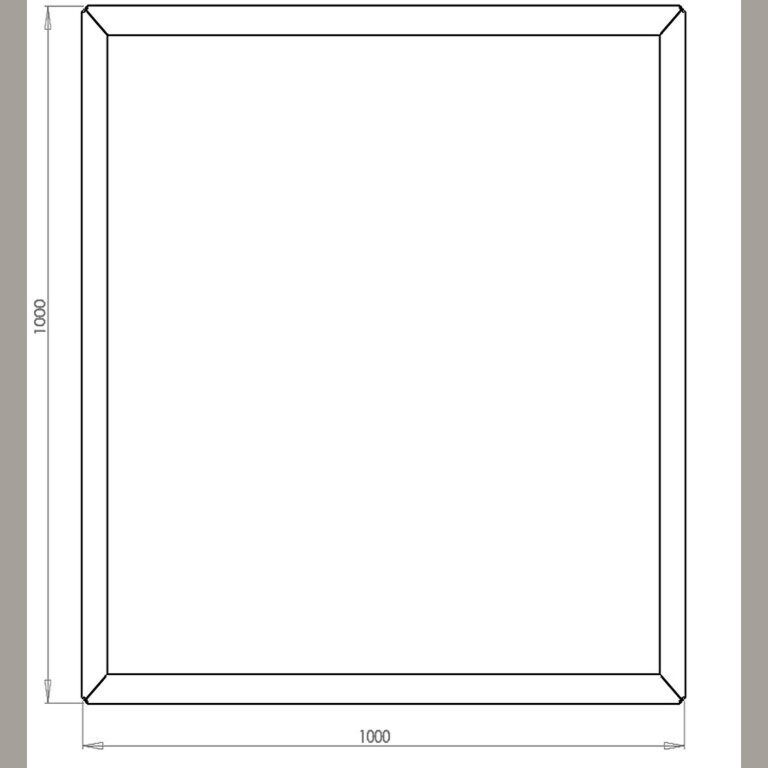 Jardinieră din oțel corten Miami 100 x 100 cm