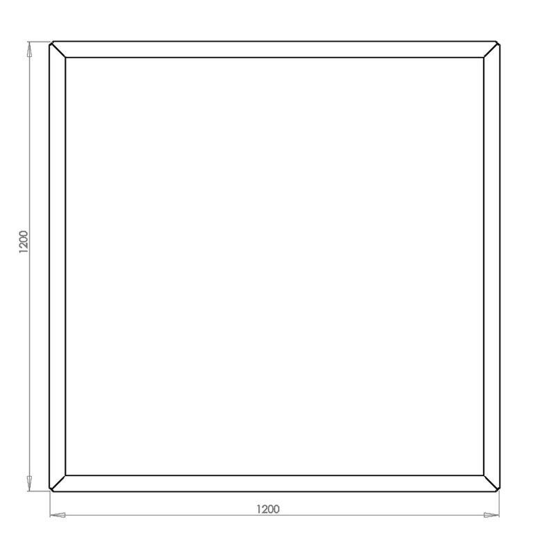 Jardinieră din oțel acoperit cu pulbere Miami 120 x 120 cm