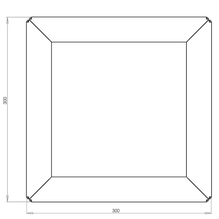 Jardinieră din oțel acoperit cu pulbere Miami 30 x 30 cm