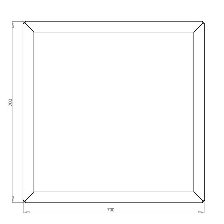 Jardinieră din oțel acoperit cu pulbere Miami 70 x 70 cm