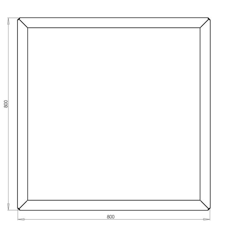 Jardinieră din oțel corten Miami 80 x 80 cm