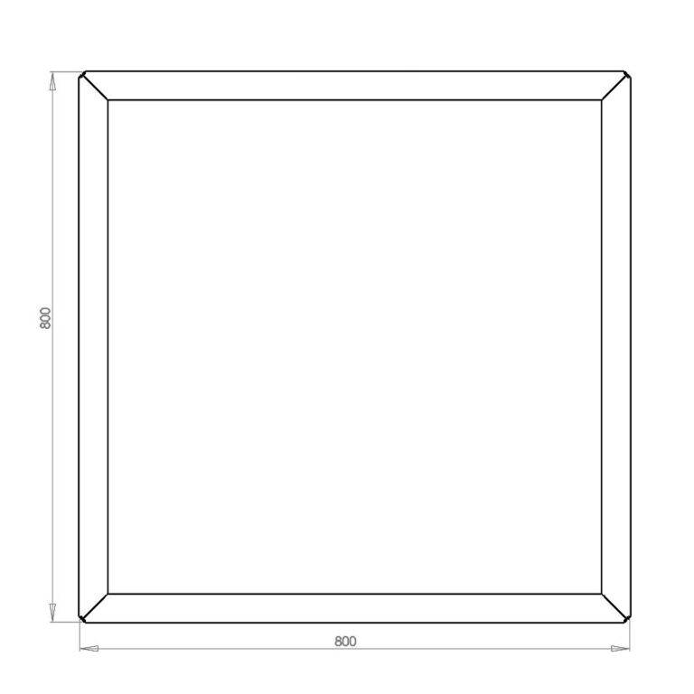 Jardinieră din oțel acoperit cu pulbere Miami 80 x 80 cm