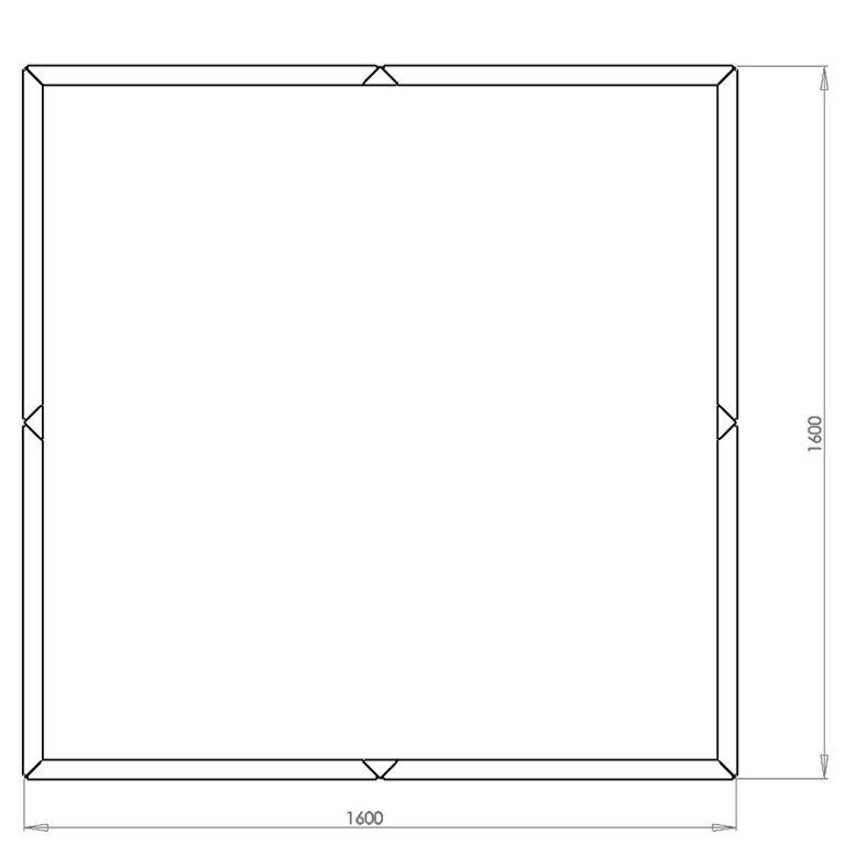 Jardinieră din oțel corten Miami xxl 160 x 160 cm
