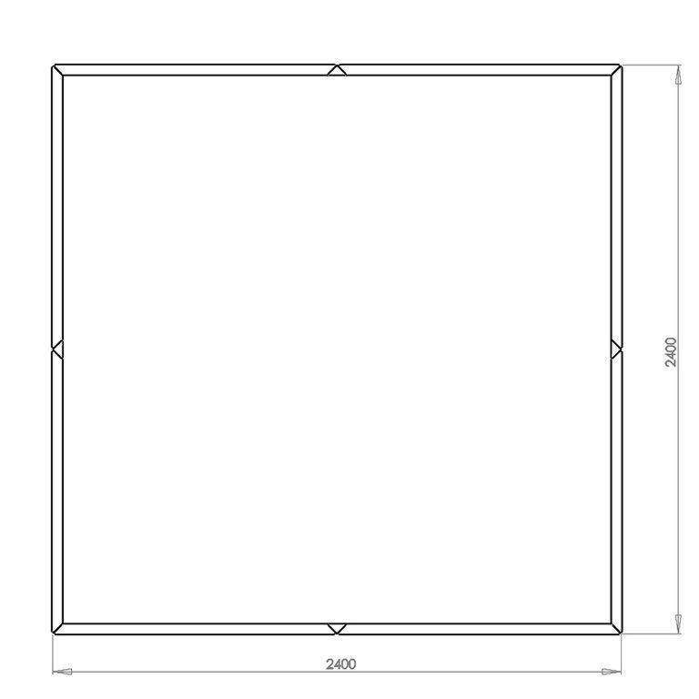 Jardinieră din oțel acoperit cu pulbere Miami xxl 240 x 240 cm