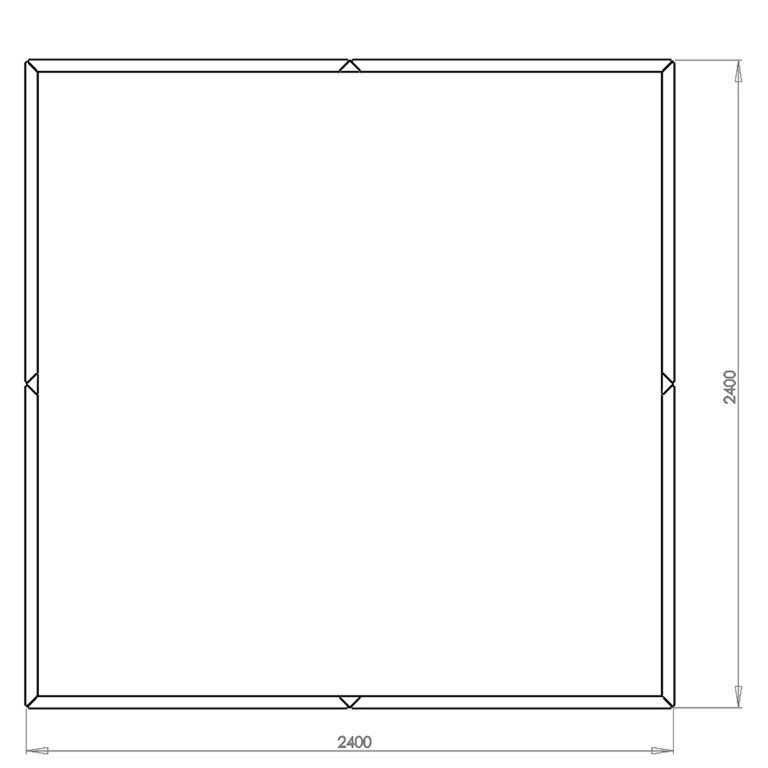 Jardinieră din oțel corten Miami xxl 240 x 240 cm