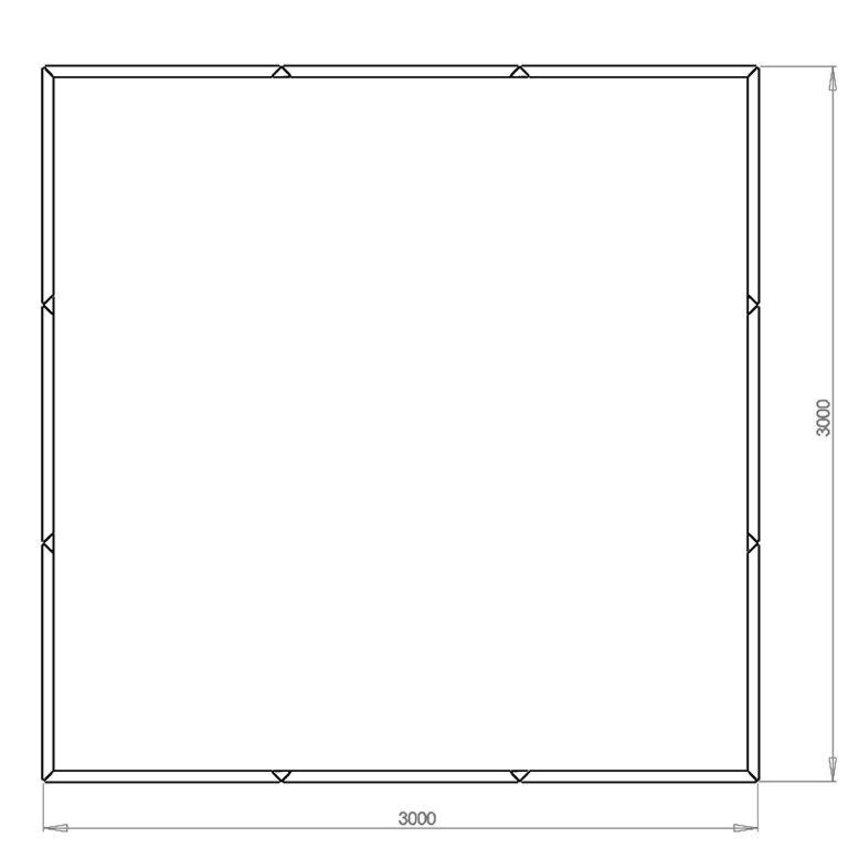 Jardinieră din oțel acoperit cu pulbere Miami xxl 300 x 300 cm