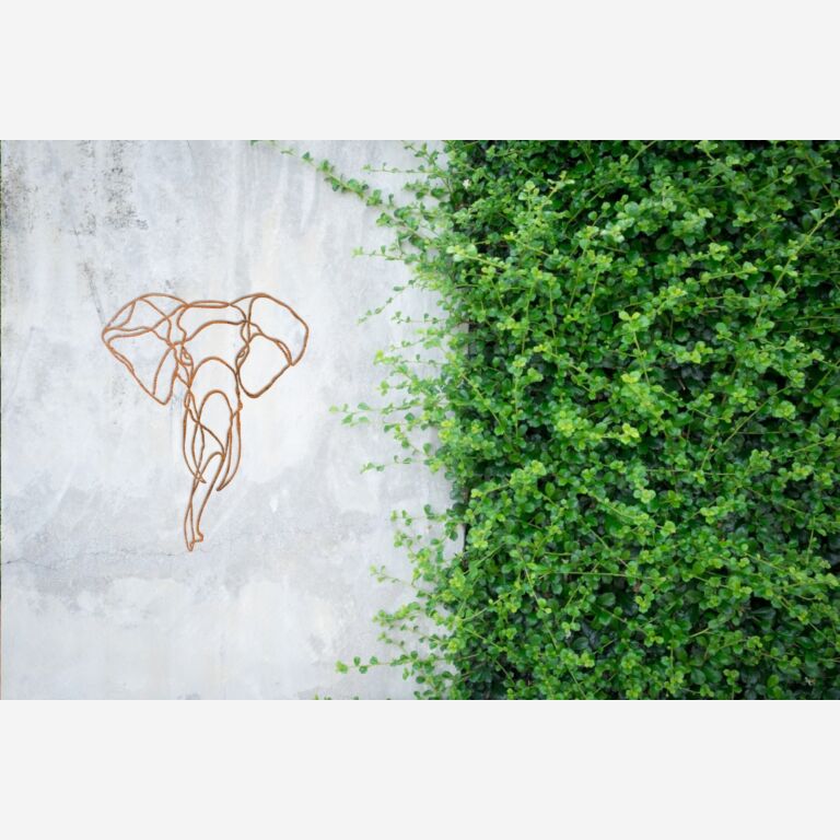 Decor de perete din oțel corten Elefant 1.0