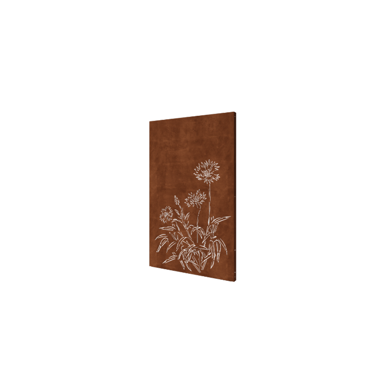 Panou decorativ din oțel corten - Albăstrea - 120 x 6 x 190 cm