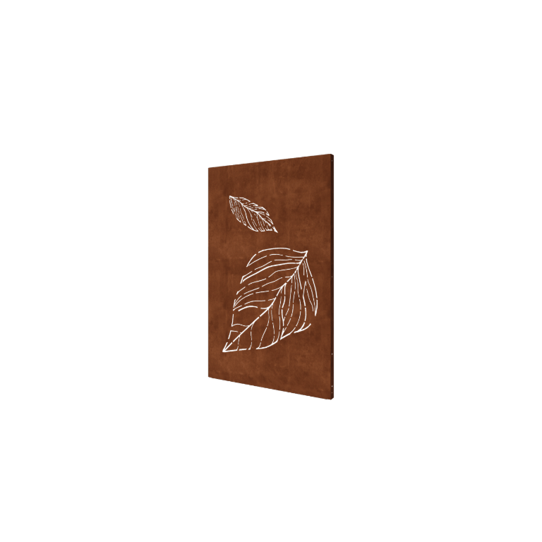 Panou de grădină din oțel corten frunze căzătoare mari 120 x 6 x 190 cm