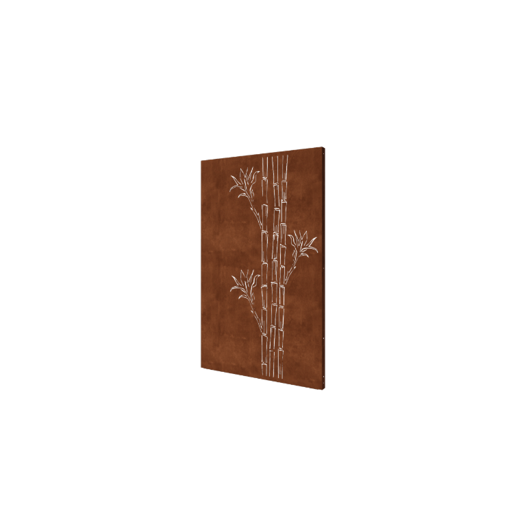 Panou de grădină din oțel corten bambus 120 x 6 x 190 cm