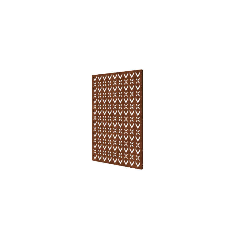 Panou de grădină din oțel corten motiv de acoperiș compoziție 1 120 x 6 x 190 cm