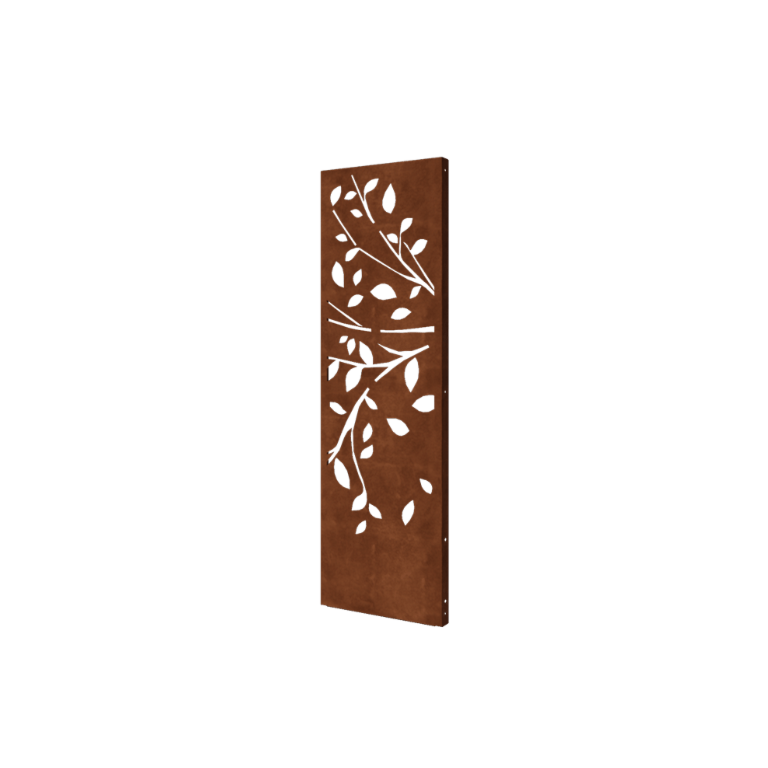 Panou decorativ din oțel corten - Copac - Partea 2 - 60 x 6 x 190 cm