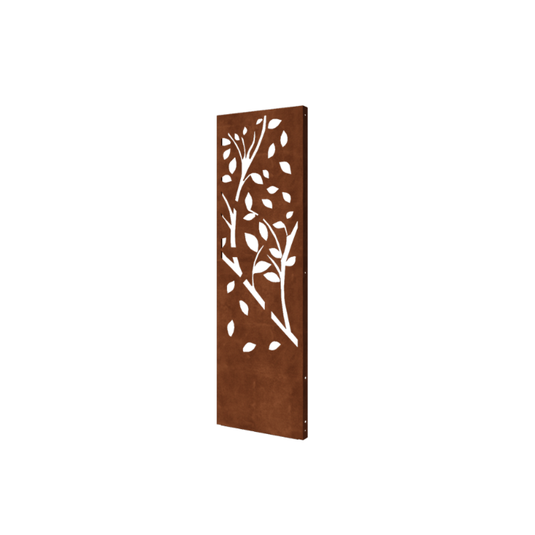 Panou de grădină din oțel corten copac partea 4 60 x 6 x 190 cm