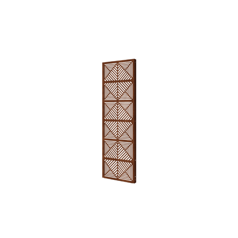 Panou decorativ din oțel corten - Linii 1 - 60 x 6 x 190 cm