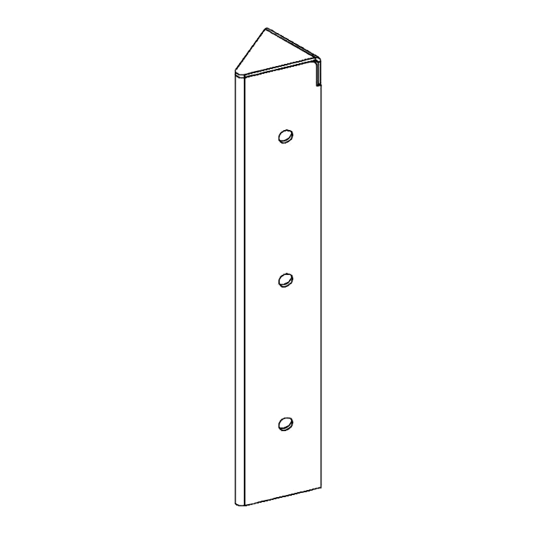Piesă de colț oțel Corten 45° 30 cm