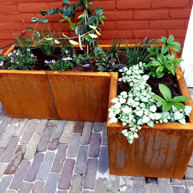 Jardinieră din oțel corten Kansas 40